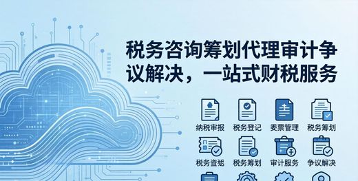 税务咨询筹划代理审计争议解决，一站式财税服务