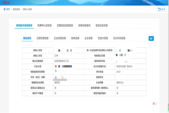 查询企业税务信息_企业纳税人识别码查询_电子税务局查询企业信息